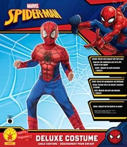 Rubie's Official Marvel Spider-Man Deluxe Childs Costume, Kids Superhero Fancy Dress 10 Rubie's Official Marvel Spider-Man Deluxe Childs Costume, Kids Superhero Fancy Dress -Rubie's Shop 51ccvirzmWL 1