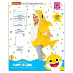 Rubie's Official Baby Shark Childs Costume, Plays The Baby Shark Tune, Toddler Size Age 1 - 2 Years -Rubie's Shop 51crSqcR47L