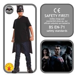 Rubie's 32669NS Official Dc Comics Warner Bros Dawn Of Justice Batman Mask And Cape, Kid's -Rubie's Shop 51cskxuGiQL