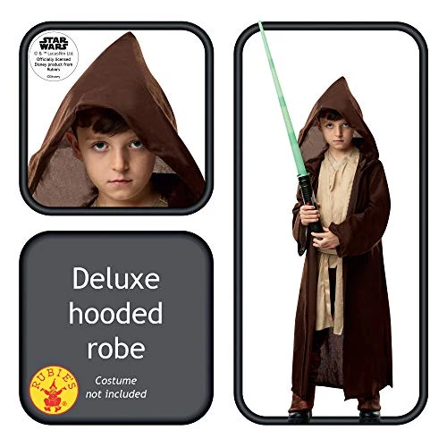 Rubie's Official Disney Star Wars Jedi Hooded Robe, Deluxe Childs 4 Rubie's Official Disney Star Wars Jedi Hooded Robe, Deluxe Childs - Image 2