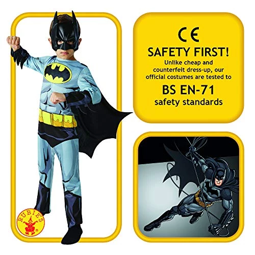 Rubie's Official DC Comic Batman Boys Fancy Dress, Kids Superhero Comic Book Style 6 Rubie's Official DC Comic Batman Boys Fancy Dress, Kids Superhero Comic Book Style - Image 4