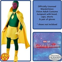 Rubie's Official Disney Marvel Vision Mens Costume, Adult Fancy Dress -Rubie's Shop 51fhop5Z GL