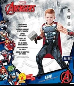 Rubie's Official Marvel Avengers Thor Deluxe Childs Costume, Kids Superhero Fancy Dress -Rubie's Shop 51fqJ9NZhRL