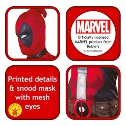 Rubie's Official Marvel Deadpool Top Costume, Adult Superhero Fancy Dress -Rubie's Shop 51fz96jfHL