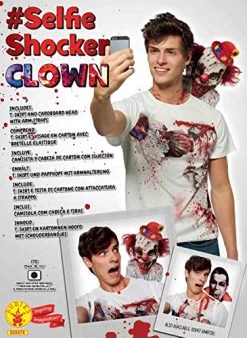 Rubie's Official Clown Selfie Shocker Costume Kit, Halloween Adult Fancy Dress, Mens Standard Size 7 Rubie's Official Clown Selfie Shocker Costume Kit, Halloween Adult Fancy Dress, Mens Standard Size -Rubie's Shop 51gId4pfVoL