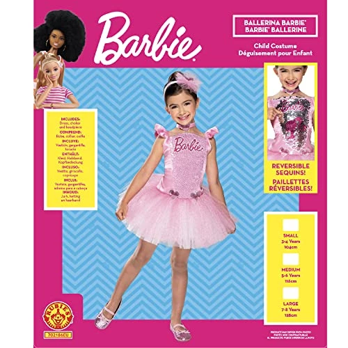 Rubies Official Barbie Ballerina Child Dress, Kids Fancy Dress 7 Rubies Official Barbie Ballerina Child Dress, Kids Fancy Dress - Image 5