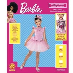 Rubies Official Barbie Ballerina Child Dress, Kids Fancy Dress -Rubie's Shop 51hTNmZ3h8L