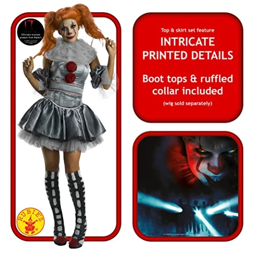 Rubie's IT Movie Women's Deluxe Pennywise Costume 5 Rubie's IT Movie Women's Deluxe Pennywise Costume - Image 3