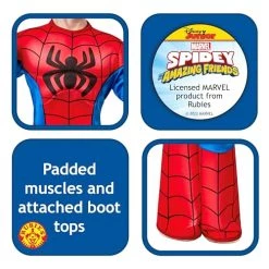 Rubies Official Marvel Spidey And His Amazing Friends Spider-Man Deluxe Toddler Costume -Rubie's Shop 51i9YDl2pL