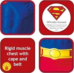 Rubie's Official DC Comics Superman Muscle Chest Deluxe Costume, Adult Superhero Fancy Dress -Rubie's Shop 51iambYZMuL 1