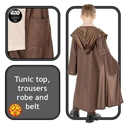 Rubie's Official Star Wars Obi Wan Kenobi Series - Obi Wan Kenobi Deluxe Child Costume, Kids Fancy Dress -Rubie's Shop 51ilnpLhkL 2