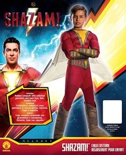 Rubie's Official DC Comic Shazam Deluxe Boys Costume, Kids Super Hero Fancy Dress -Rubie's Shop 51injPaV0fL