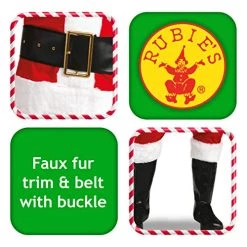 Rubie's Official Flannelette Santa Suit Fancy Dress Costume -Rubie's Shop 51jJbUQ4iCL