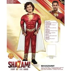 Rubie's Official DC Shazam! Fury Of The Gods Shazam Boys Costume, Kids Superhero Fancy Dress -Rubie's Shop 51jLk2L3nL 1