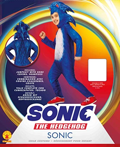 Official Rubie's Sonic The Hedgehog Movie, Sonic Deluxe Childs Costume 5 Official Rubie's Sonic The Hedgehog Movie, Sonic Deluxe Childs Costume - Image 3