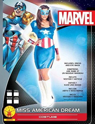 Rubie's Official Ladies Marvel Miss American Dream Captain America Dress, Adult Costume - Extra Small UK 6-8 4 Rubie's Official Ladies Marvel Miss American Dream Captain America Dress, Adult Costume - Extra Small UK 6-8 - Image 2