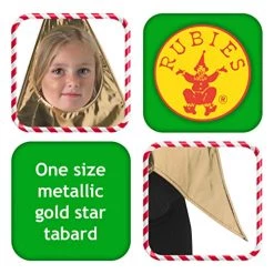 Rubie's Official Child's Nativity Star Christmas Costume ,Gold 4-6 Years, One Size -Rubie's Shop 51kz1uCCGbL