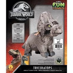 Rubies Official Jurassic World Triceratops Adult Inflatable Dinosaur Costume, One Size -Rubie's Shop 51l3pptEELS