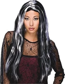 Rubie's 50703 Official Halloween Witch Wig, Adult, Black/Grey, One Size