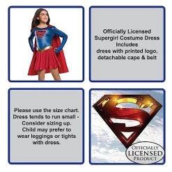 Rubie's Official Supergirl TV Series Deluxe Child Costume, Kids Superhero Fancy Dress 8 Rubie's Official Supergirl TV Series Deluxe Child Costume, Kids Superhero Fancy Dress -Rubie's Shop 51m8OWitJCL
