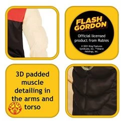 Rubies Official Flash Gordon Muscle Top, Adult Fancy Dress -Rubie's Shop 51mDWaIpxL 1