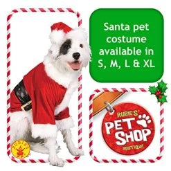 Official Rubie's Santa Claus Dog Costume, Christmas Pet Dress Up, Size Small -Rubie's Shop 51mJedsjTQL 1