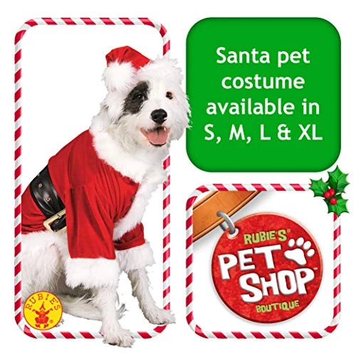 Official Rubie's Santa Claus Dog Costume, Christmas Pet Dress Up, Size Large 4 Official Rubie's Santa Claus Dog Costume, Christmas Pet Dress Up, Size Large - Image 2