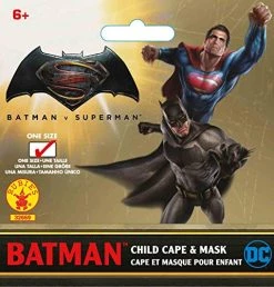 Rubie's 32669NS Official Dc Comics Warner Bros Dawn Of Justice Batman Mask And Cape, Kid's -Rubie's Shop 51noBcjTncL