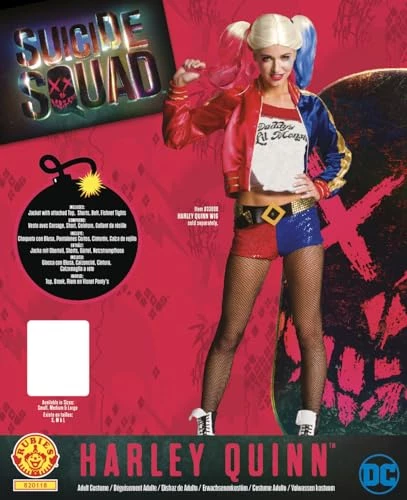 Rubie's Official DC Comics Suicide Squad Harley Quinn, Ladies Fancy Dress Halloween Villain Costume 4 Rubie's Official DC Comics Suicide Squad Harley Quinn, Ladies Fancy Dress Halloween Villain Costume - Image 2