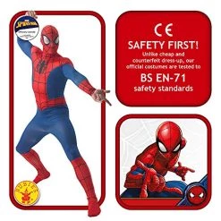 Rubie's Official Marvel Spider-Man Adult Costume, Superhero Fancy Dress -Rubie's Shop 51oNUUg7B7L