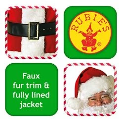 Rubie's Adult Deluxe Ultra Velvet Santa Suit With Gloves -Rubie's Shop 51oZqTtjW0L 1