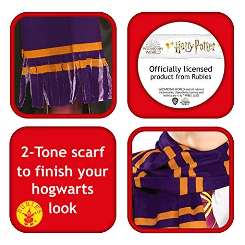 Rubie's Official Harry Potter Scarf Fancy Dress Book Week Kids Childrens Costume Oufit Accessory - Color Assorted 6 Rubie's Official Harry Potter Scarf Fancy Dress Book Week Kids Childrens Costume Oufit Accessory - Color Assorted - Image 4