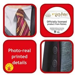 Rubie's Official Harry Potter Gryffindor Deluxe Robe Costume With Wand And Glasses, Kids Fancy Dress -Rubie's Shop 51p8fByuTgL 1