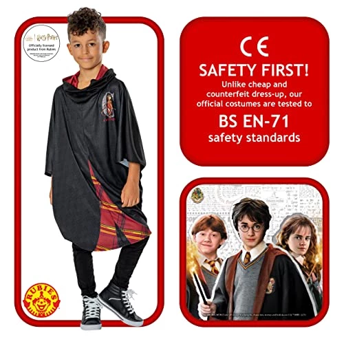 Rubies Official Harry Potter Gryffindor Child Poncho, Kids Fancy Dress 4 Rubies Official Harry Potter Gryffindor Child Poncho, Kids Fancy Dress - Image 2
