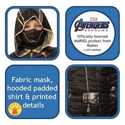 Rubie's Official Marvel Avengers Endgame Hawkeye As Ronin Deluxe Childs Costume, Kids Superhero Fancy Dress -Rubie's Shop 51pEZqaRSkS