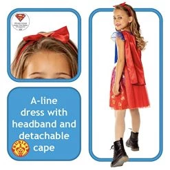 Rubie's Official DC Supergirl Deluxe Child Dress, Kids Superhero Fancy Dress -Rubie's Shop 51qCKaeDV1L