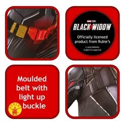 Rubie's Unisex Kids Official Marvel Studios Black Widow Movie Deluxe Kids Costume Costume -Rubie's Shop 51qt0ta EKS 1