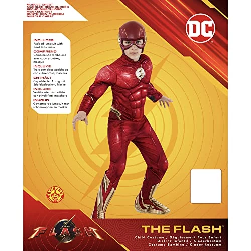 Rubie's Boys DC Comics Flash The Movie Deluxe Costume Jumpsuit And Mask 5 Rubie's Boys DC Comics Flash The Movie Deluxe Costume Jumpsuit And Mask - Image 4