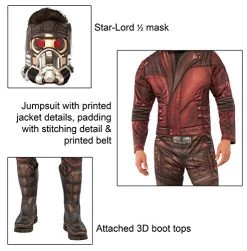 Rubie's Official Avengers Endgame Star Lord Deluxe Costume, Adult Superhero Fancy Dress -Rubie's Shop 51sA2jLJWrL