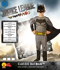 Rubie's Official DC Justice League Batman Classic Kids Costume, Super Hero Fancy Dress -Rubie's Shop 51sVc8btkfL
