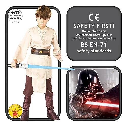 Rubie's Official Disney Star Wars Jedi Deluxe Child Costume, Kids Fancy Dress 5 Rubie's Official Disney Star Wars Jedi Deluxe Child Costume, Kids Fancy Dress - Image 3