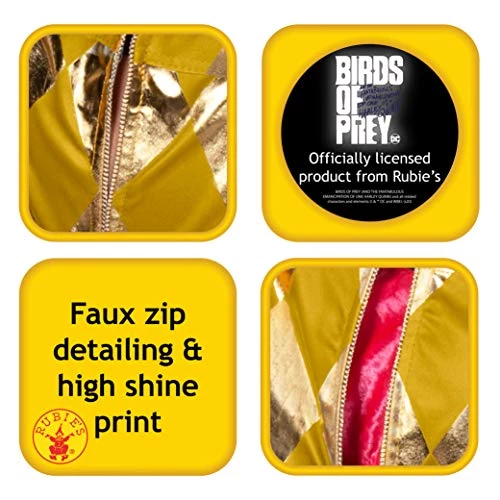 Official Rubie's DC Comic Harley Quinn Gold Jumpsuit Costume 6 Official Rubie's DC Comic Harley Quinn Gold Jumpsuit Costume - Image 4