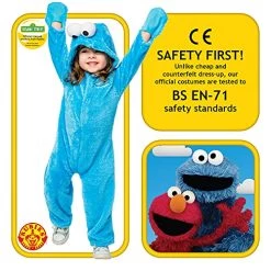 Rubies Official Sesame Street Toddler Cookie Monster Costume, Kids Fancy Dress -Rubie's Shop 51tK0SVDHrL