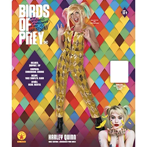 Official Rubie's DC Comic Harley Quinn Gold Jumpsuit Costume 4 Official Rubie's DC Comic Harley Quinn Gold Jumpsuit Costume - Image 2