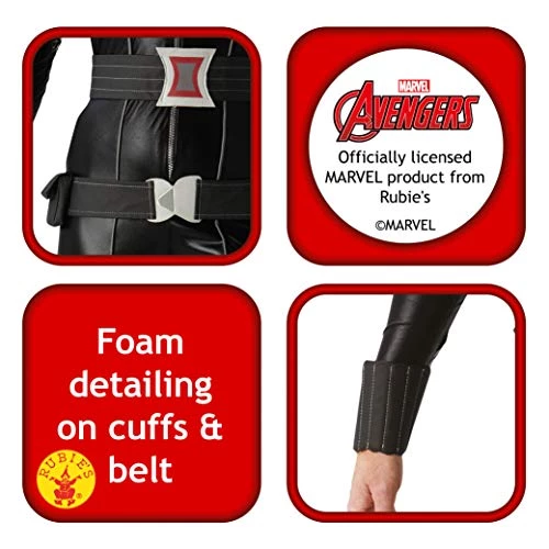 Rubie's Official Marvel Black Widow Ladies Costume, Adult Fancy Dress 5 Rubie's Official Marvel Black Widow Ladies Costume, Adult Fancy Dress - Image 3