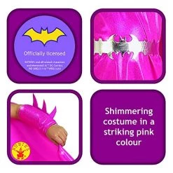 Rubie's Official DC Comics Batgirl Pink Costume, Childs Fancy Dress Super Hero -Rubie's Shop 51uiFultFkL
