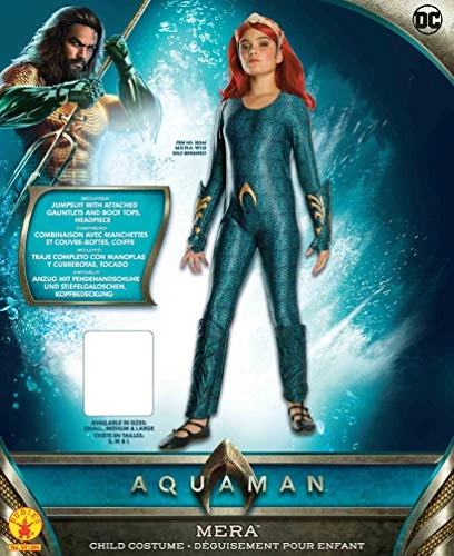 Rubie's Official DC Comics Aquaman The Movie, Mera Girls Deluxe Costume 4 Rubie's Official DC Comics Aquaman The Movie, Mera Girls Deluxe Costume - Image 2