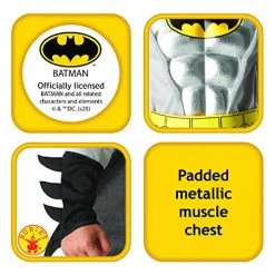 Rubie's Official DC Comics Batman Child's Metallic Muscle Chest Costume, Superhero Fancy Dress 9 Rubie's Official DC Comics Batman Child's Metallic Muscle Chest Costume, Superhero Fancy Dress -Rubie's Shop 51uyF0H81gL