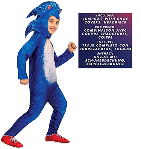 Official Rubie's Sonic The Hedgehog Movie, Sonic Deluxe Childs Costume 6 Official Rubie's Sonic The Hedgehog Movie, Sonic Deluxe Childs Costume - Image 4