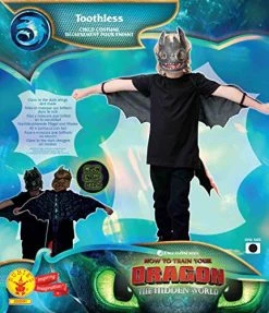 Rubie's Official How To Train Your Dragon - Toothless Dragon, Childs Wings And Mask Set, One Size 3-8 Years -Rubie's Shop 51vYa12bIDL